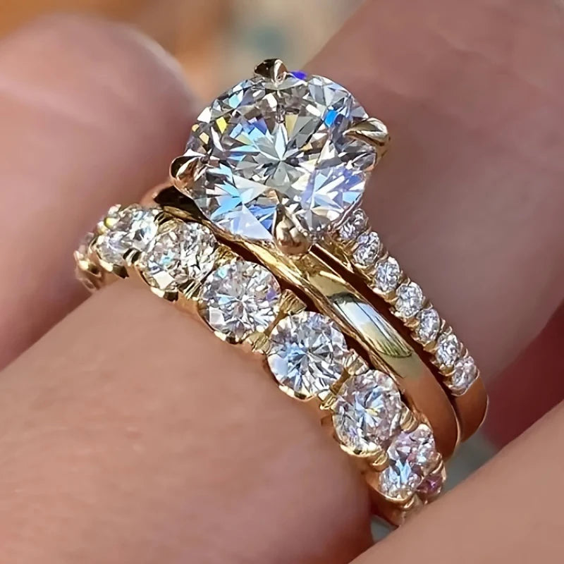 Celestia Three-Piece Ring Set