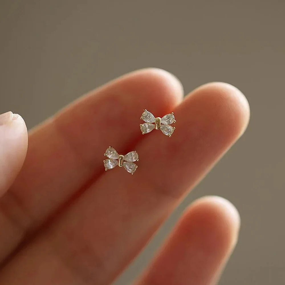 Celestia Sparkle Bow Earrings