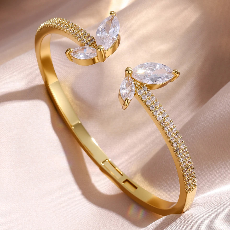 Celestia Gold Cuff Bracelet